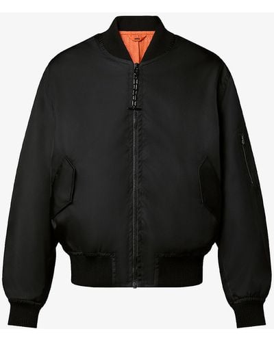 Louis Vuitton Reversible Loose-fit Woven Bomber Jacket in Black