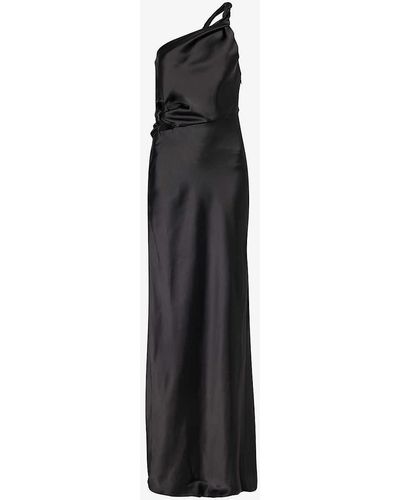 Camilla & Marc Senara One-shoulder Recycled-polyester Maxi Dress - Black