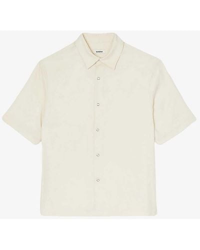 Sandro Relaxed-fit Short-sleeve Woven Shirt - White