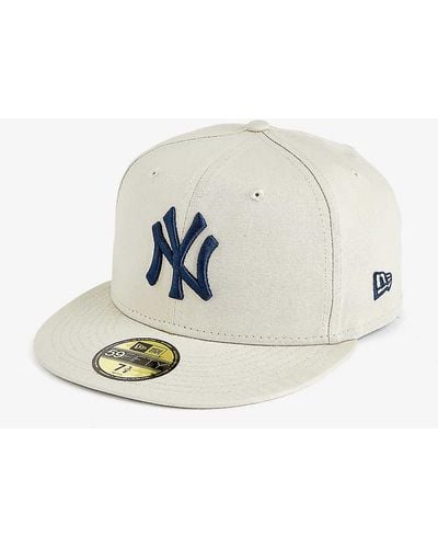 KTZ 59fifty New York Yankees Brand-embroidered Cotton Cap - White