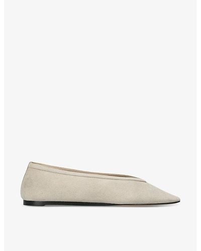 Le Monde Beryl Luna Pointed-toe Suede Court Shoes - Grey