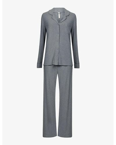 Skims Soft Lounge Stretch-jersey Pajama Set Xxx - Gray