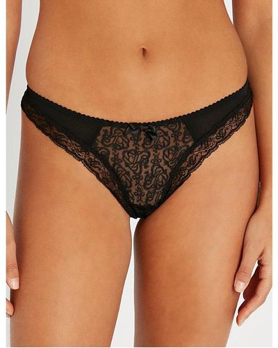 Agent Provocateur Mercy High-rise Stretch-lace Thong - Black