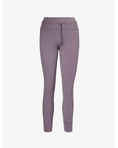 Vuori Daily Brand-patch High-rise Stretch-woven legging - Purple