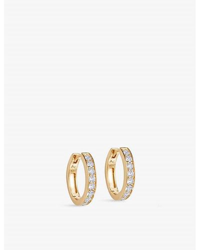 Astley Clarke Polaris Eternity 18ct Yellow Gold-plated Vermeil Sterling Silver And Spinel Hoop Earrings - Metallic