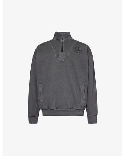 GYMSHARK Premium Legacy Logo-embroidered Cotton-jersey Sweatshirt - Gray