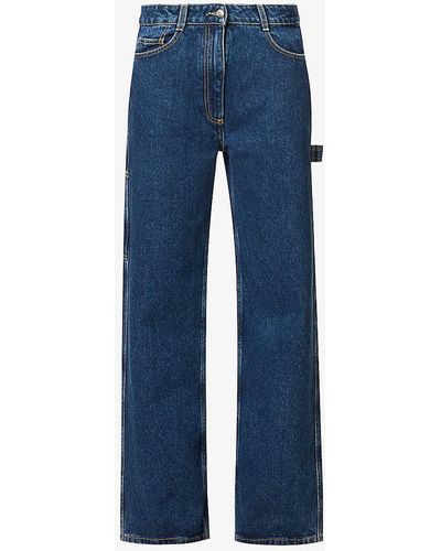 Saks Potts Salma Straight-leg Mid-rise Organic-cotton Denim Jeans X - Blue