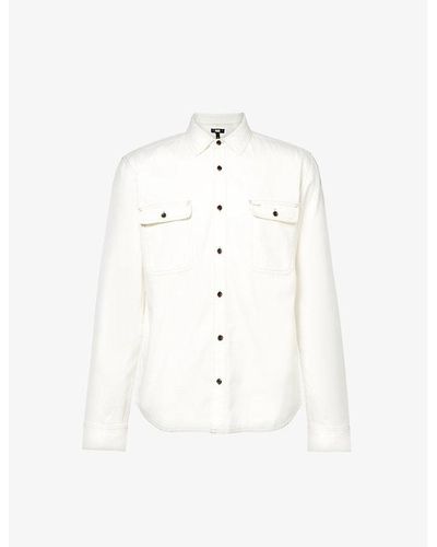 PAIGE Martin Regular-fit Cotton-blend Shirt Xx - White