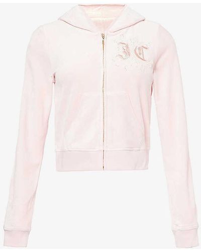 Juicy Couture Renaissance Relaxed-fit Velour Hoody - Pink
