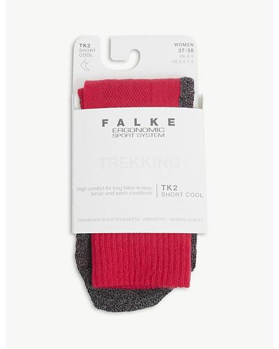 FALKE Tk2 Trek Short Cool Woven Socks - Red