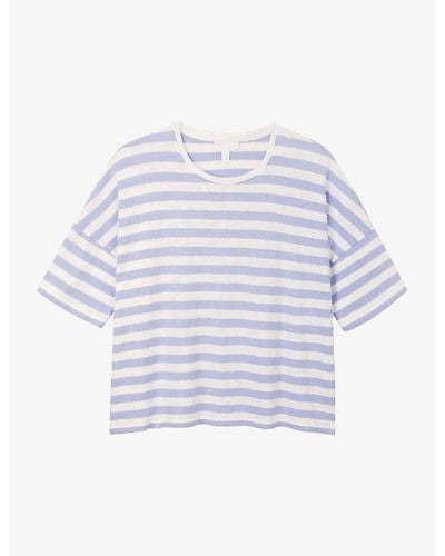 The White Company Stripe-pint Boxy Cotton T-shirt - White