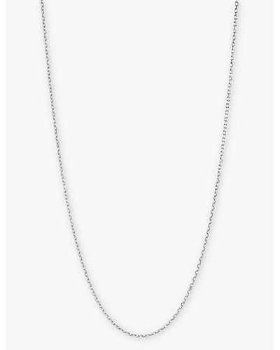 Maria Black Chain 50 Rhodium-plated Recycled Sterling- Necklace - Metallic
