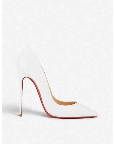 Louboutin heels hot sale white