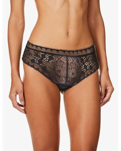 Chantelle Day To Night Mid-rise Lace Brief - Black