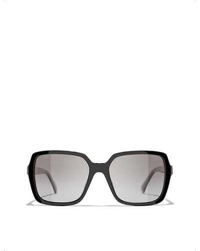 Chanel Rectangle Sunglasses - Grey