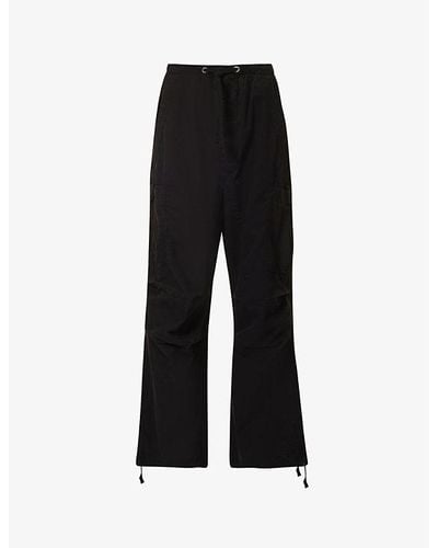 Jaded London Parachute Relaxed-fit Wide-leg High-rise Cotton Trouser - Black