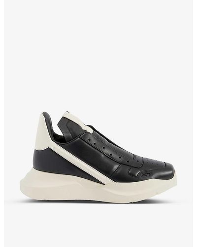 Rick Owens Geth Leather High-top Sneakers - White