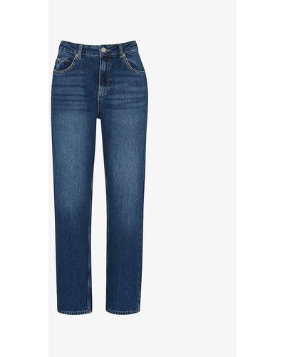 Whistles Straight-leg Low-rise Faded Jeans - Blue