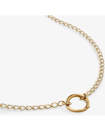 Monica Vinader Capture Chain 18ct Gold-plated Vermeil Sterling-silver Necklace - Metallic
