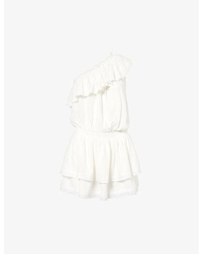Melissa Odabash Debbie Ruffled-hem Woven Mini Dress - White