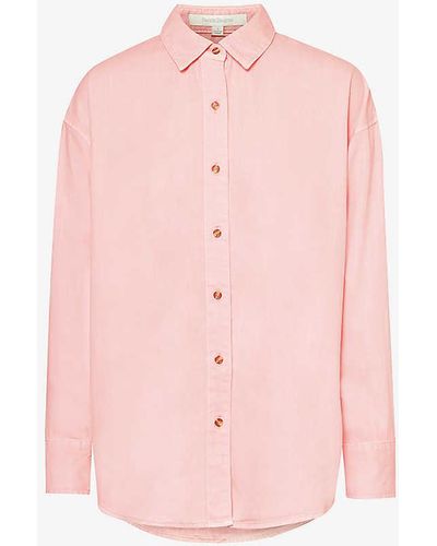 FAVORITE DAUGHTER The Ex-boyfriend Relaxed-fit Cotton-blend Shirt - Pink