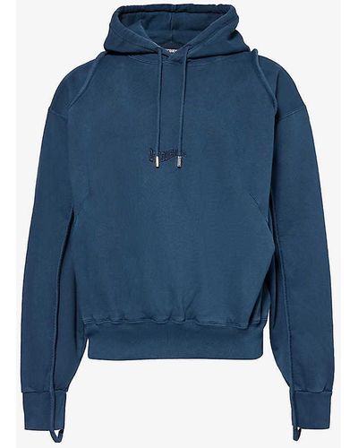 Jacquemus Le Sweatshirt Camargue Organic Cotton-jersey Hoody X - Blue