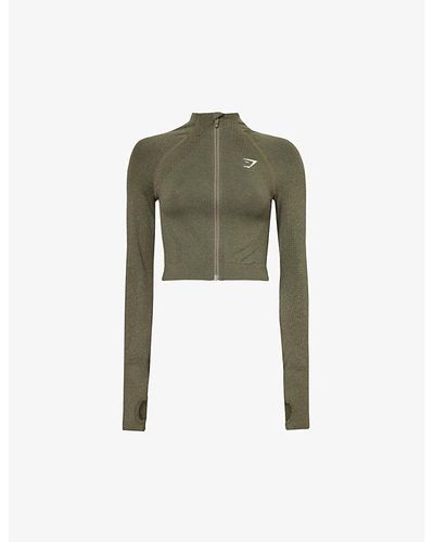 GYMSHARK Vital Seamless 2.0 Stretch-jersey Zipped Jacket - Green