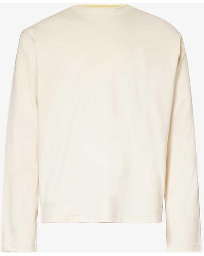 Bottega Veneta Crewneck Brand-embroidered Cotton-jersey T-shirt X - White