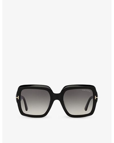 Tom Ford Tr001783 Kaya Square-frame Acetate Sunglasses - Black