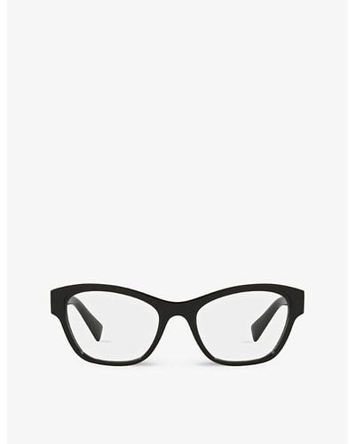 Miu Miu Mu 08tv Square-frame Acetate Glasses - White