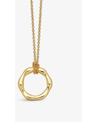 Missoma Mini Molten 18ct Yellow -plated Vermeil Sterling Silver Chain Necklace - Metallic