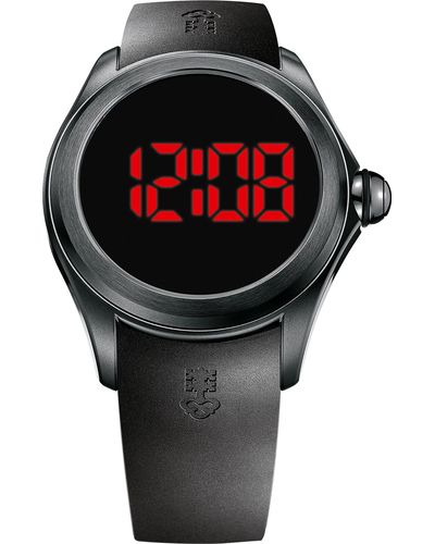 Corum Black Bubble 47 Digital Rubber Watch