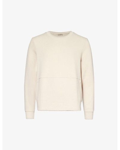 Zimmerli of Switzerland Crewneck Slip-pocket Cotton-jersey Sweatshirt - Natural