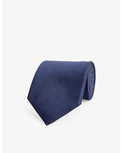 Tom Ford Vy Twill-texture Silk Tie - Blue