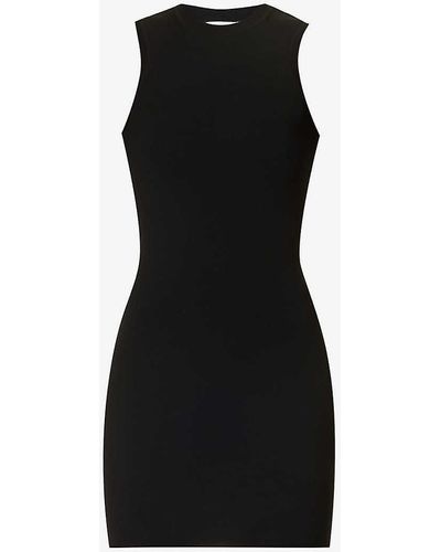 Victoria Beckham Body Slim-fit Stretch-woven Mini Dress - Black