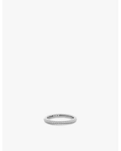 Monica Vinader Heirloom Recycled Sterling-silver Stacking Ring - White