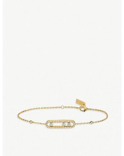 Messika Baby Move 18ct -gold And Pave Diamond Bracelet - Natural