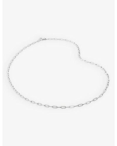 Monica Vinader Mini Paperclip-chain Sterling- Necklace - White