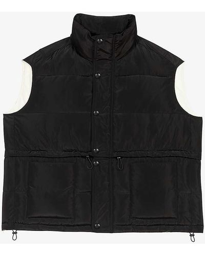 Maje Gouzi Adjustable-length Sleeveless Woven Jacket - Black