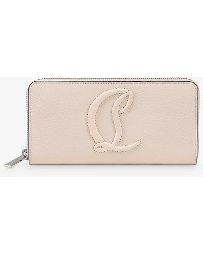 Christian Louboutin By My Side Logo-embossed Leather Wallet - Natural