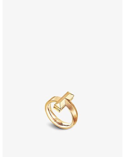 Tiffany & Co. Tiffany T T1 Wide 18ct Yellow-gold Ring - Metallic