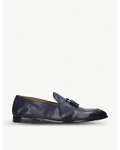 Doucal's Max Flexi Leather Loafers - Blue