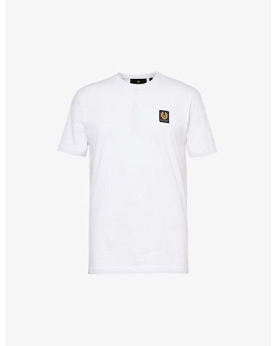 Belstaff Brand-patch Crewneck Cotton-jersey T-shirt X - White