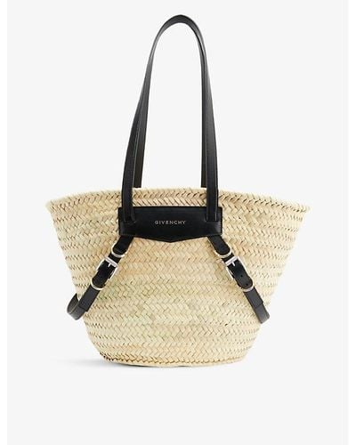 Givenchy Voyou Medium Straw Tote Bag - Natural
