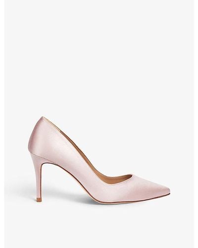 LK Bennett Minny Pointed-toe Satin Courts - Pink
