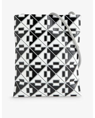 Bao Bao Issey Miyake Connect Geometric-pattern Pvc Shoulder Bag - Black