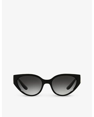 Dolce & Gabbana Dg6146 Logo-plaque Acetate Sunglasses - Black