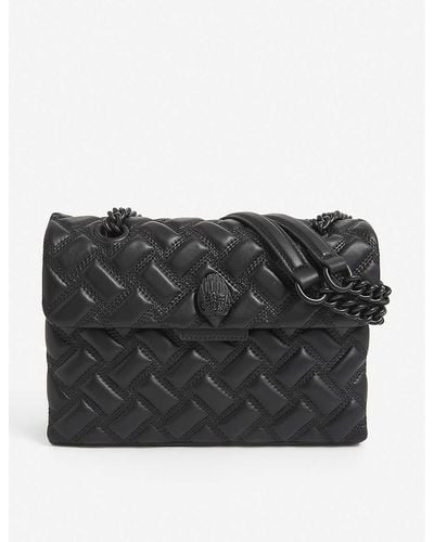 Kurt Geiger Kensington Drench Leather Shoulder Bag - Black