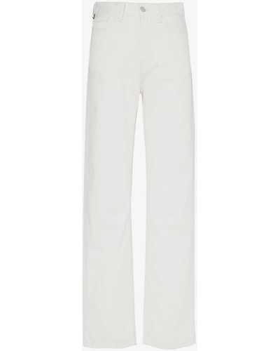 Carhartt Brand-patch Straight-leg Jeans - White