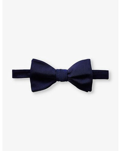 Eton Self-tied Silk Bow Tie - Blue
